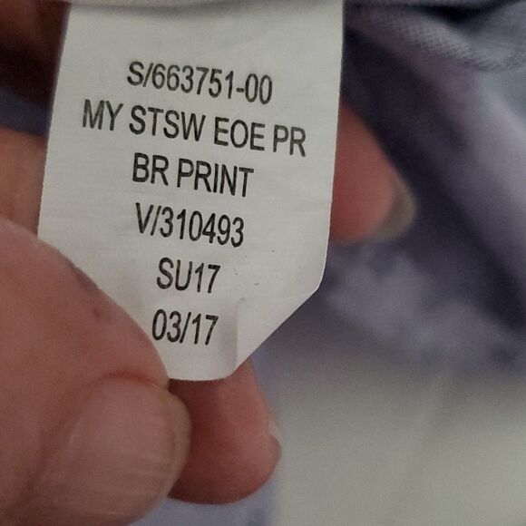 Banana Republic Soft Washed Standard Lavender Swiss Dot Button Down Shirt - Picture 12 of 12